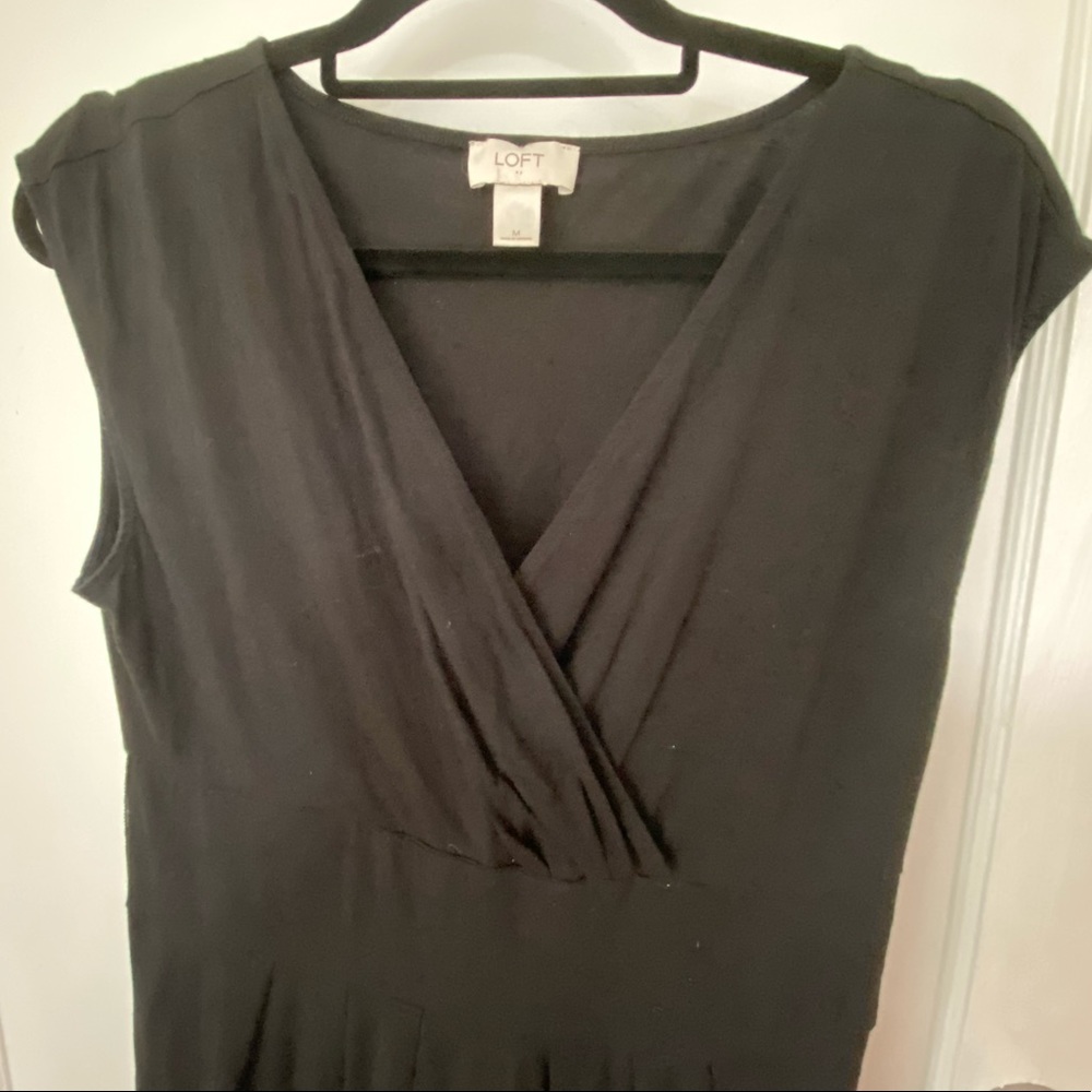 Loft black cotton dress